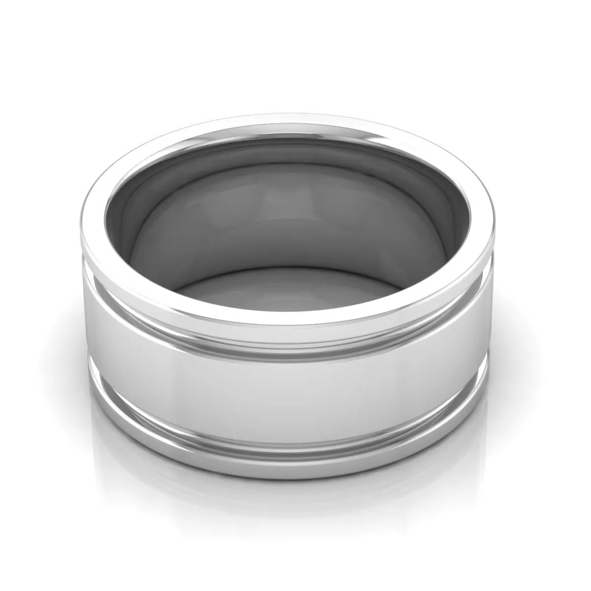 10.0 mm Plain Wedding Band in 14KT, 18KT & Platinum