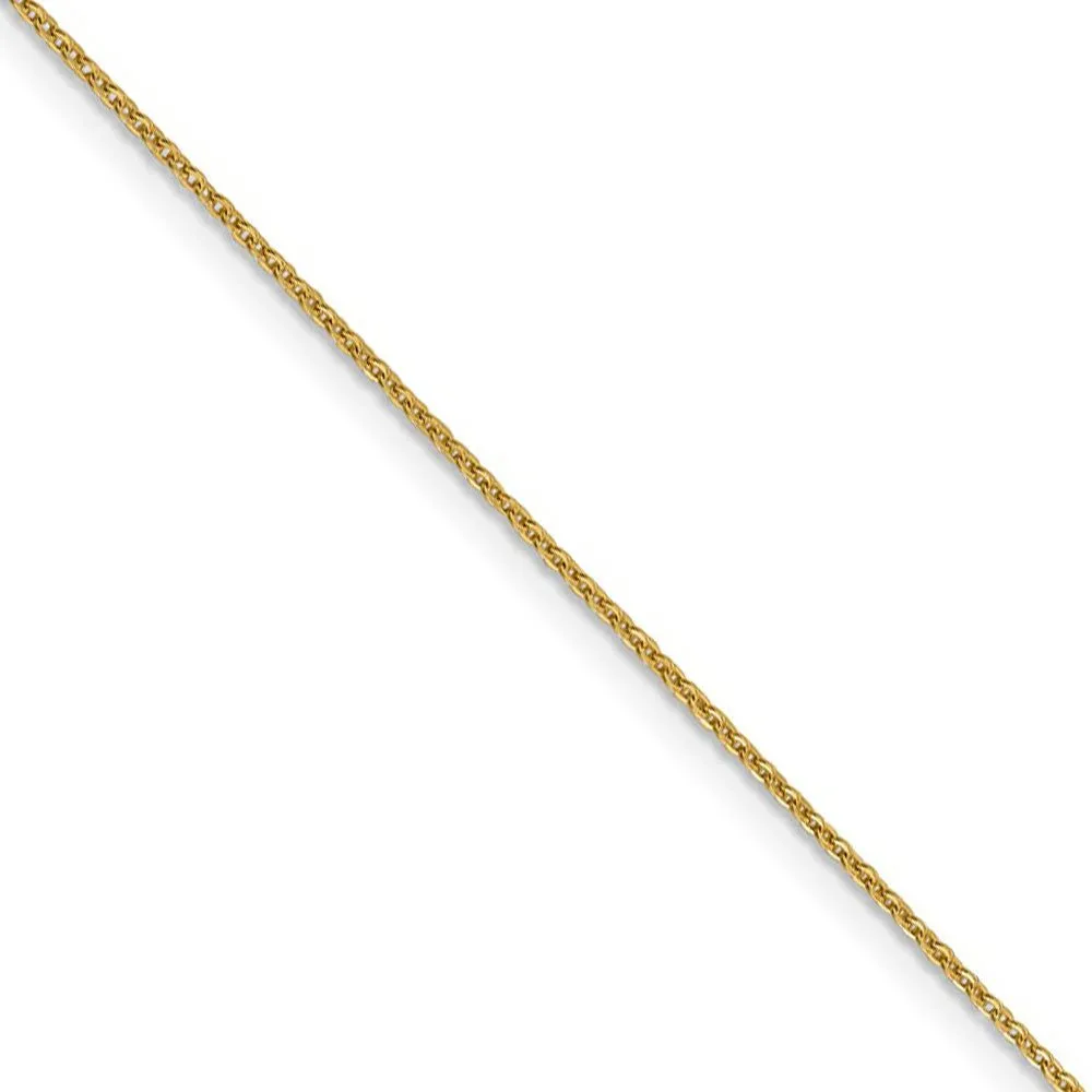 1.3mm 10k Yellow Gold Flat Cable Chain Necklace