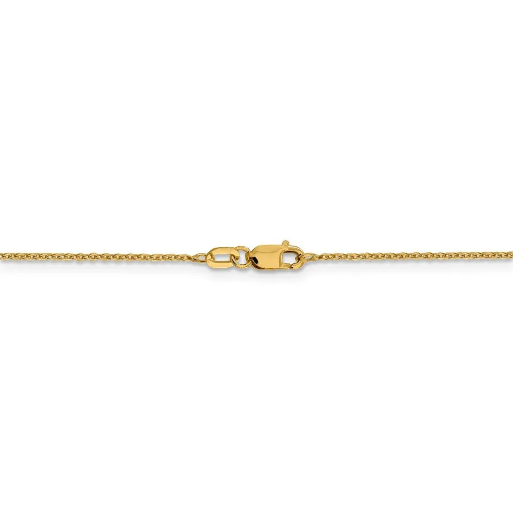 1.3mm 10k Yellow Gold Flat Cable Chain Necklace