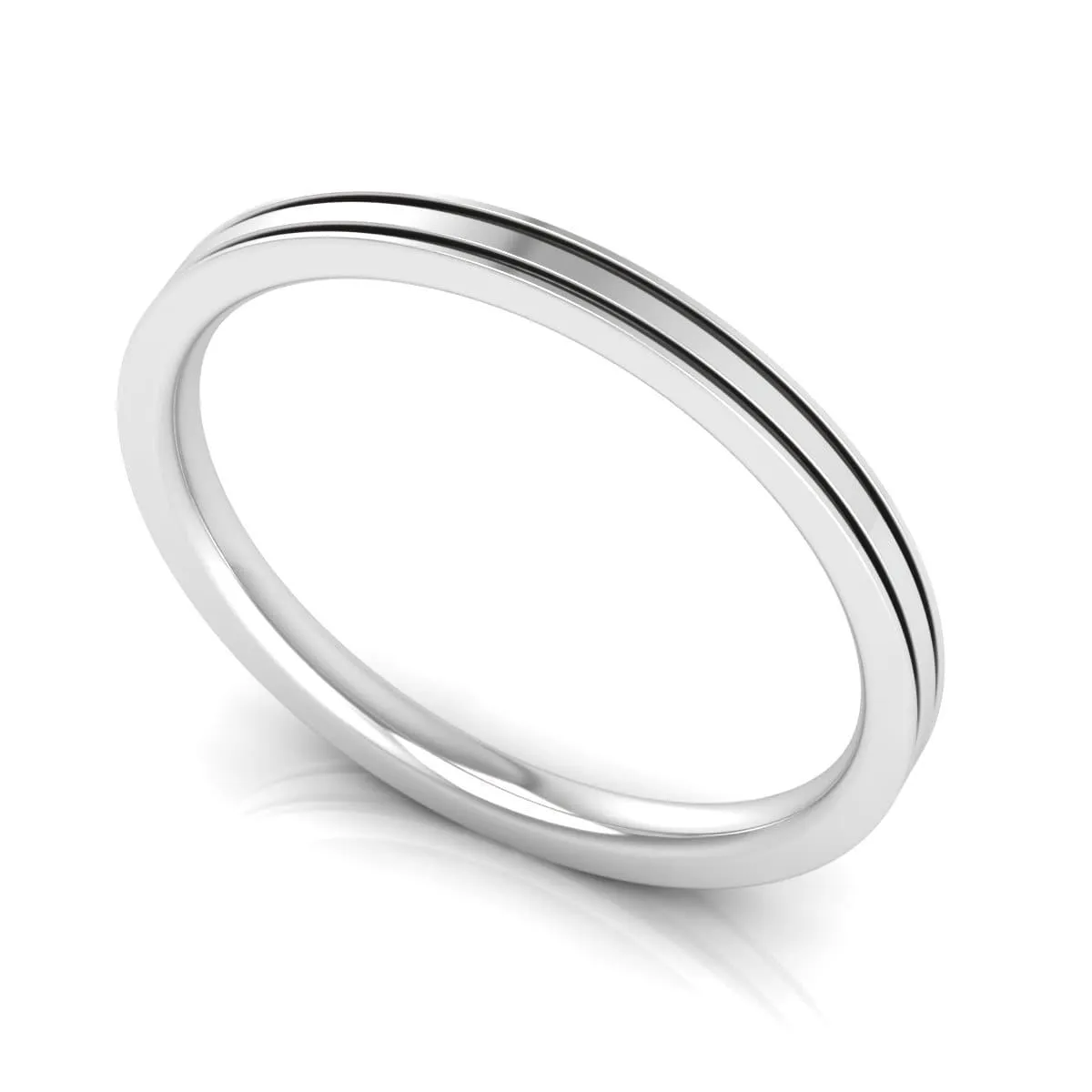 2.0 mm Plain Wedding Band in 14KT, 18KT & Platinum