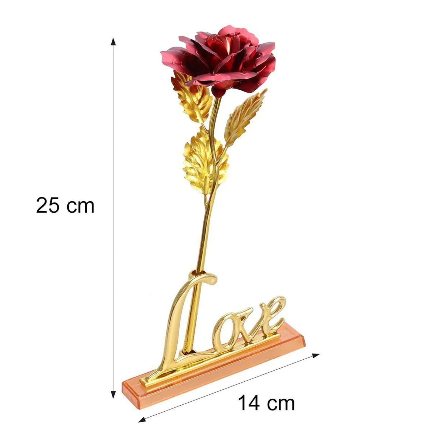 4809 24k Gold Rose,hicoosee Gold Foil Plated Rose with LOVE Stand and Gift Box for Anniversary,Birthday,Wedding,Christmas,Thanks giving