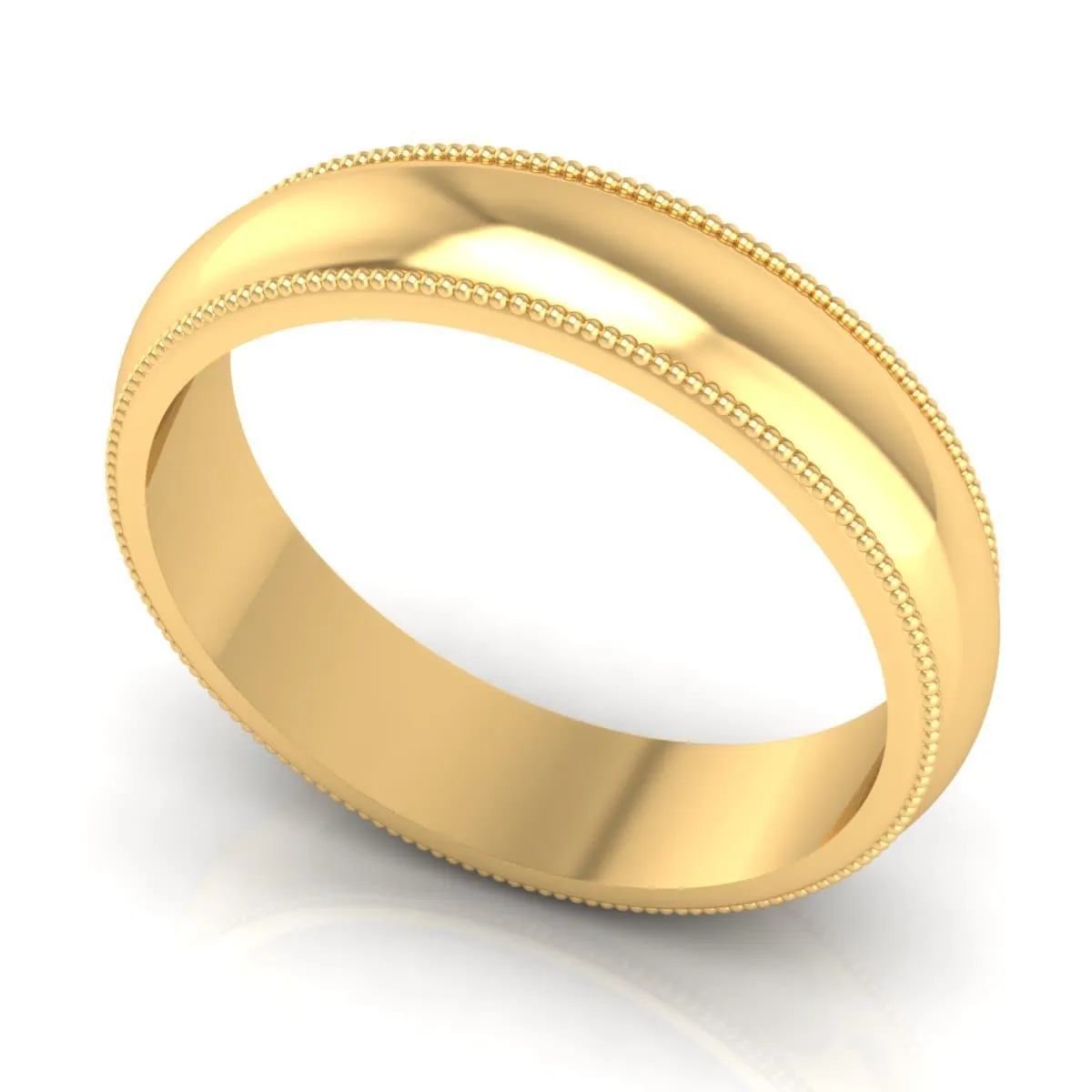 5.0 mm Comfort Fit Plain Wedding Band in 14KT, 18KT & Platinum