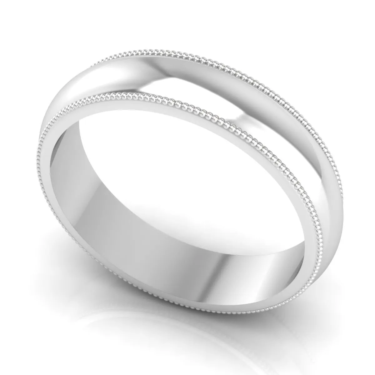 5.0 mm Comfort Fit Plain Wedding Band in 14KT, 18KT & Platinum