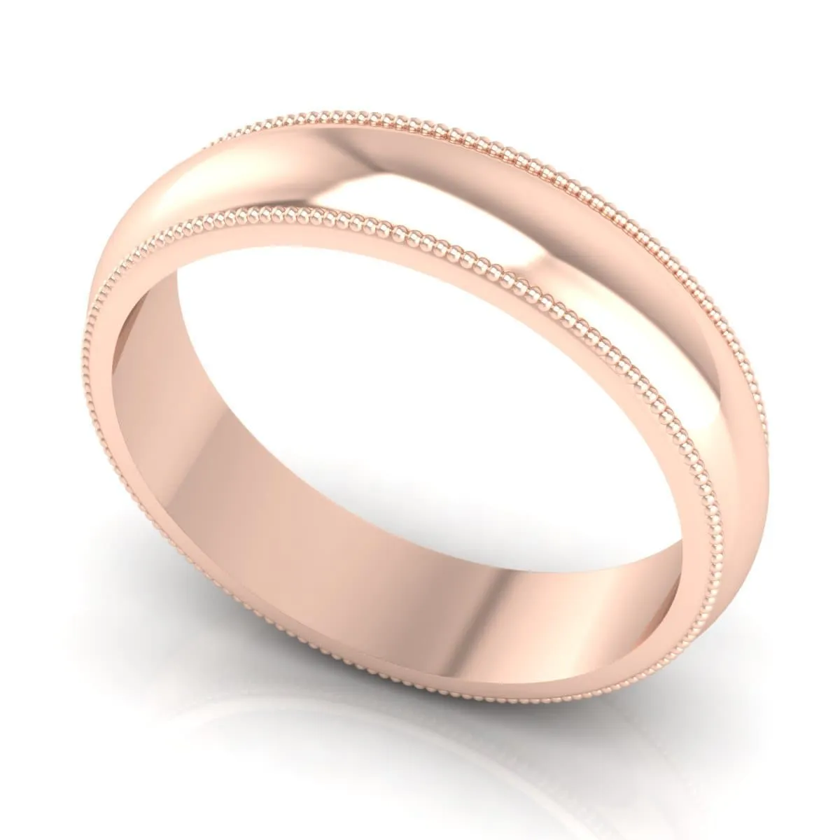 5.0 mm Comfort Fit Plain Wedding Band in 14KT, 18KT & Platinum