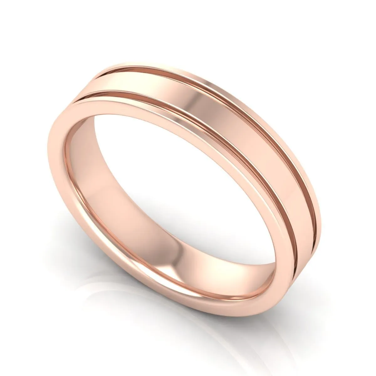 5.0 mm Plain Wedding Band in 14KT, 18KT & Platinum