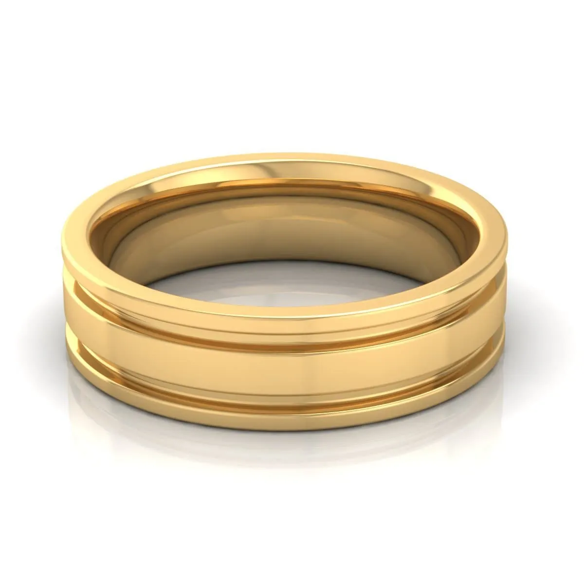 6.0 mm Plain Wedding Band in 14KT, 18KT & Platinum