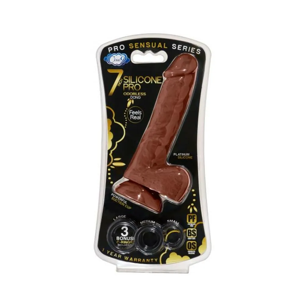 7 Silicone Pro Odorless Dong - Brown