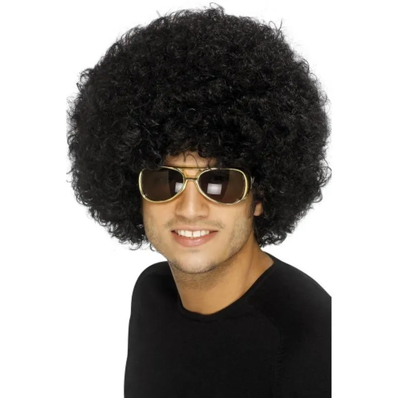 70s Funky Afro Wig - Black