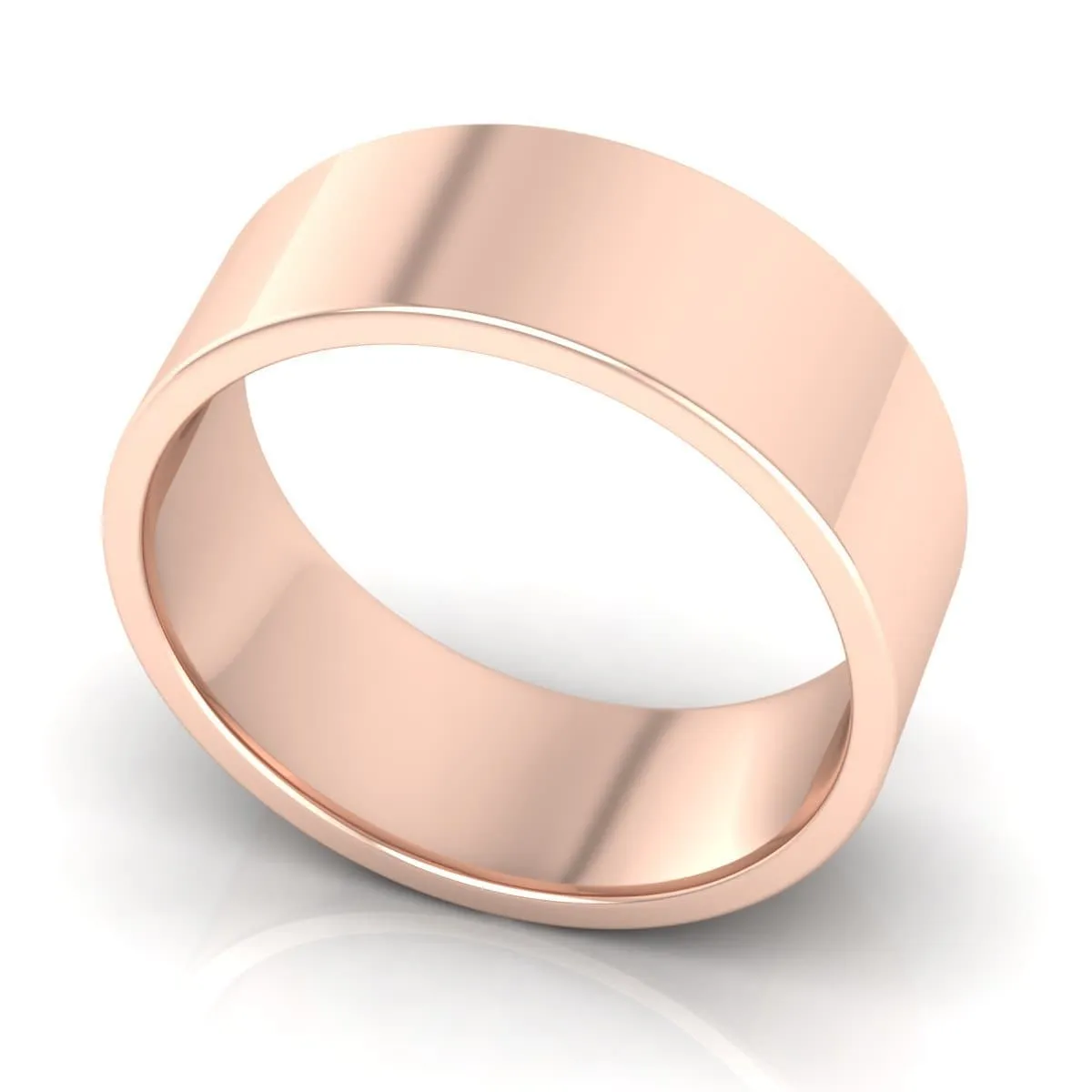 8.0 mm Comfort Fit Plain Wedding Band in 14KT, 18KT & Platinum