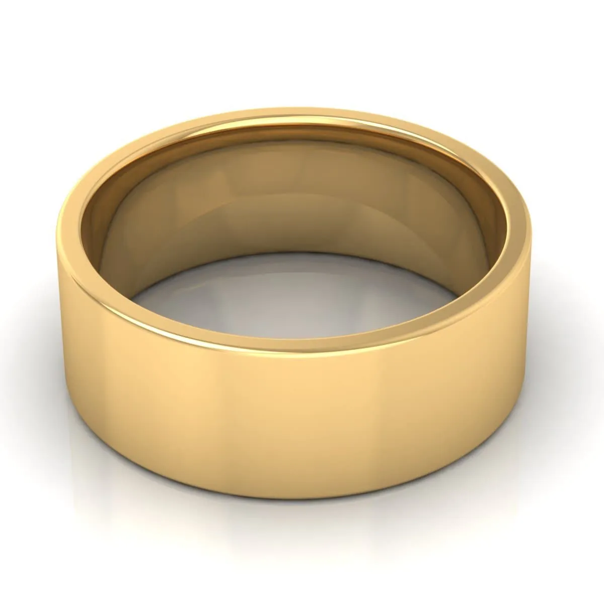 8.0 mm Comfort Fit Plain Wedding Band in 14KT, 18KT & Platinum