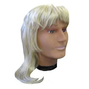 80 S Mullet Blonde Wig