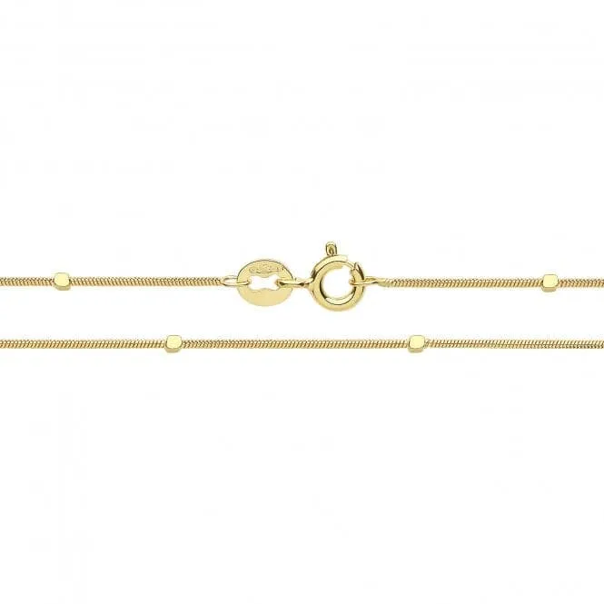 9ct Yellow Gold Snake Chain with Square Bead CH546