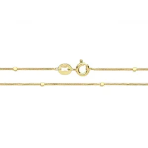 9ct Yellow Gold Snake Chain with Square Bead CH546