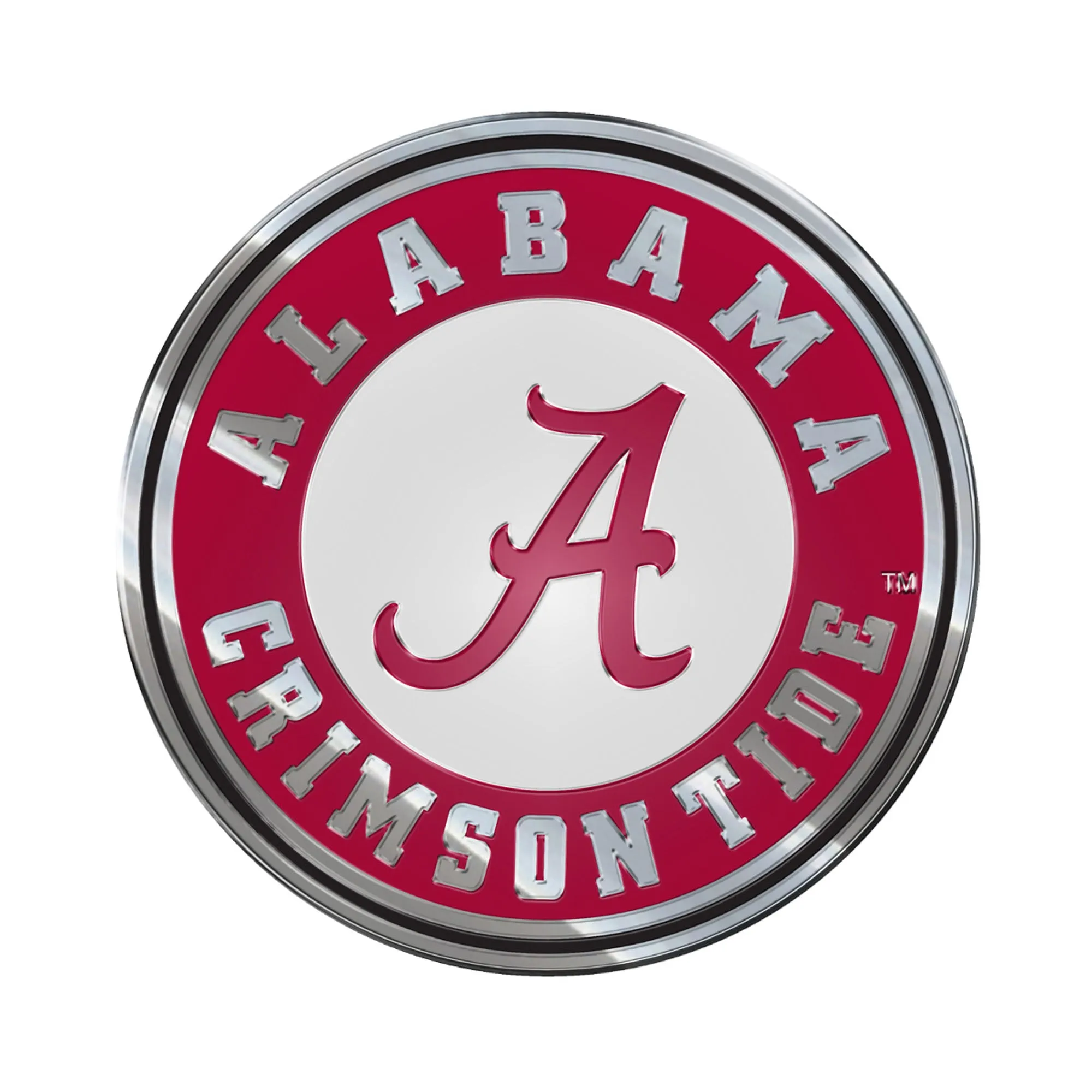 Alabama Crimson Tide Heavy Duty Aluminum Embossed Color Emblem