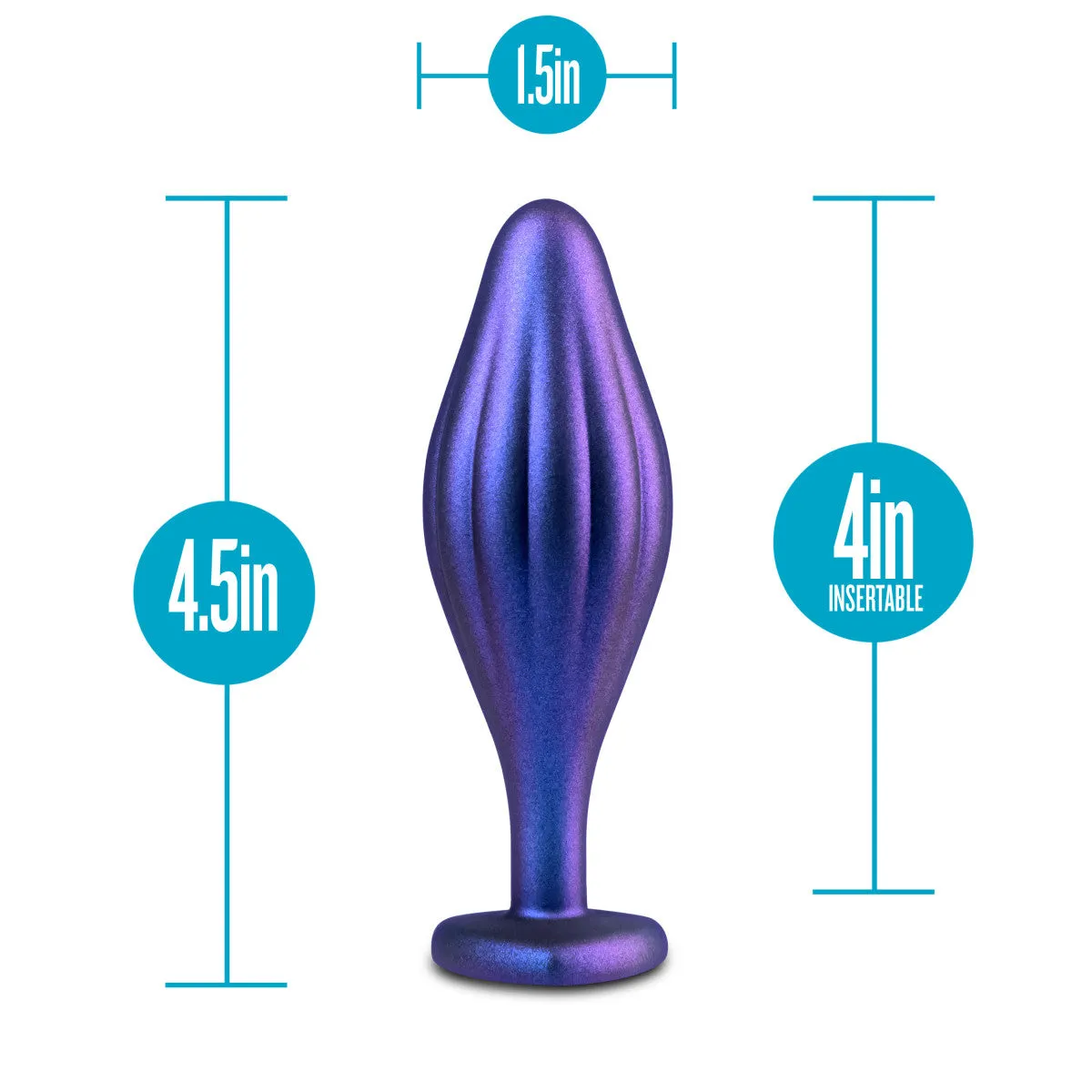 Anal Adventures Matrix By Blush® | Wavy Bling Sapphire 4.5-Inch Anal Plug