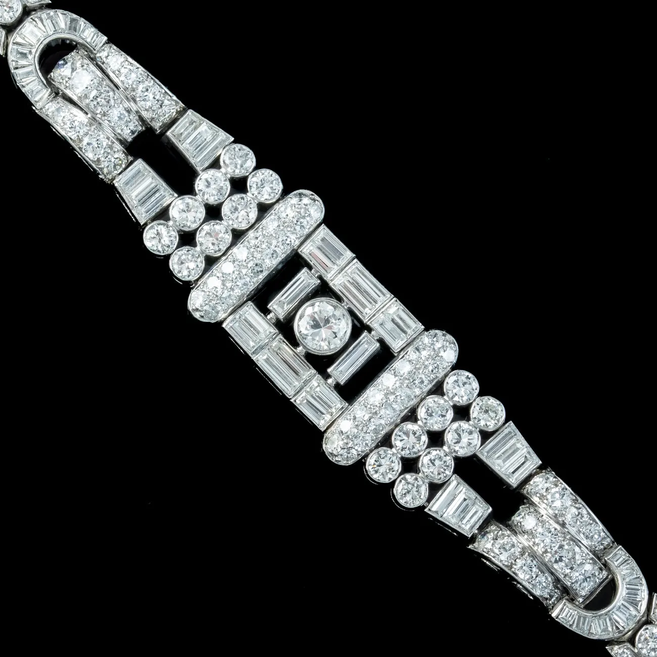 Art Deco Diamond Bracelet Platinum 15ct Diamond