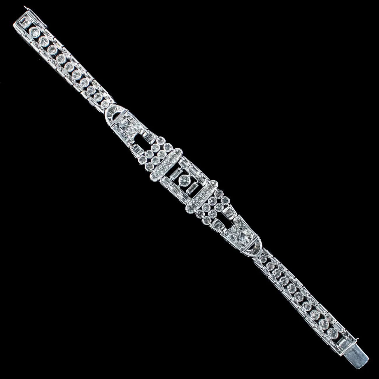 Art Deco Diamond Bracelet Platinum 15ct Diamond