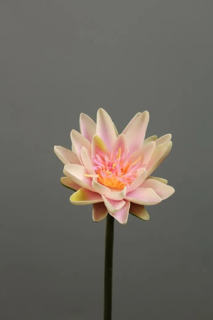 Artificial Flower Water Lily real touch floramatique SB005 (Yellow) -REA1-7