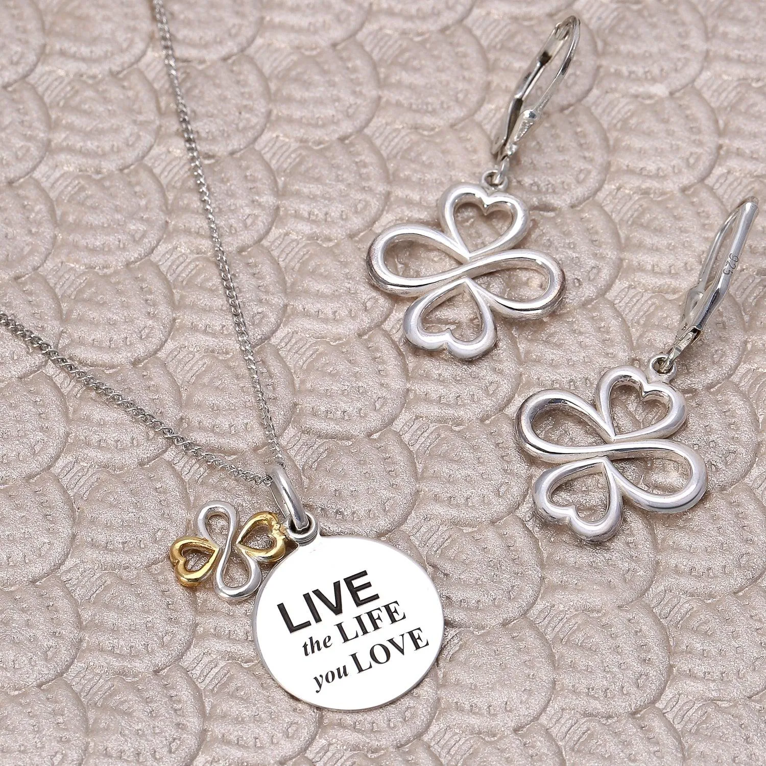 AYLLU Live The Life You Love Disc BFF Pendant Necklace Sterling Silver