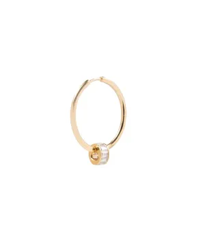 Baguette Heart Beat : Large Hoop Earring