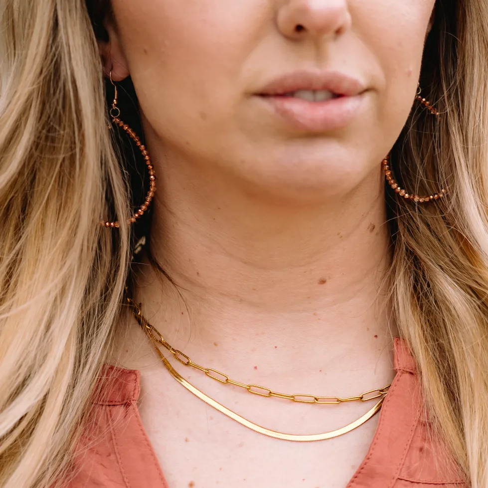 Brenda Grands Middleton Herringbone   Paperclip Choker