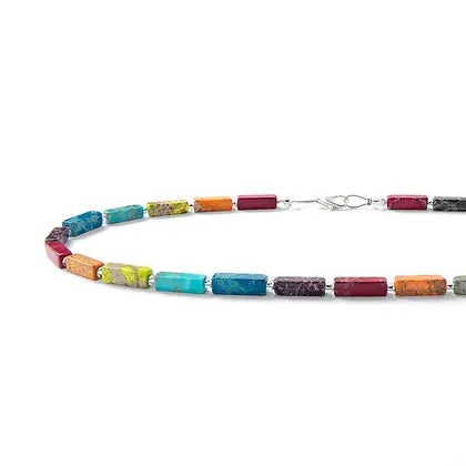 Carrie Elspeth Rainbow Jasper Necklace