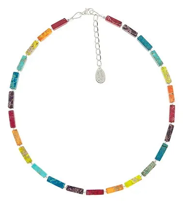 Carrie Elspeth Rainbow Jasper Necklace