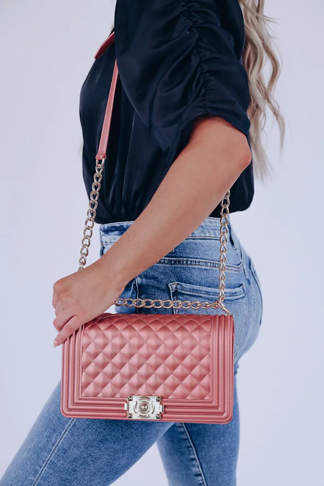 Chicest Hue Quilted Jelly Bag - Rose Gold