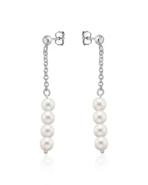 Dangling Freshwater Pearl Earrings