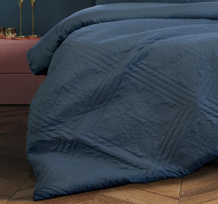 Eddison Quilt Cover Set Range Cornflower