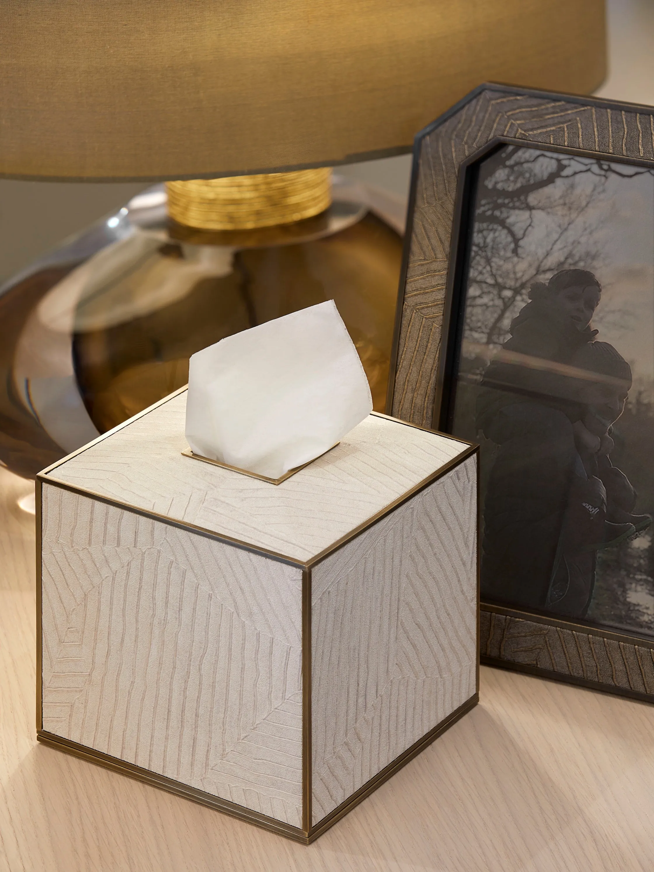 Elemental Tissue Box Square - Ivory