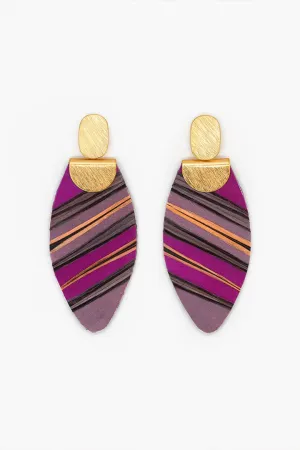 ENCYCLIA DROP FEATHER EARRINGS