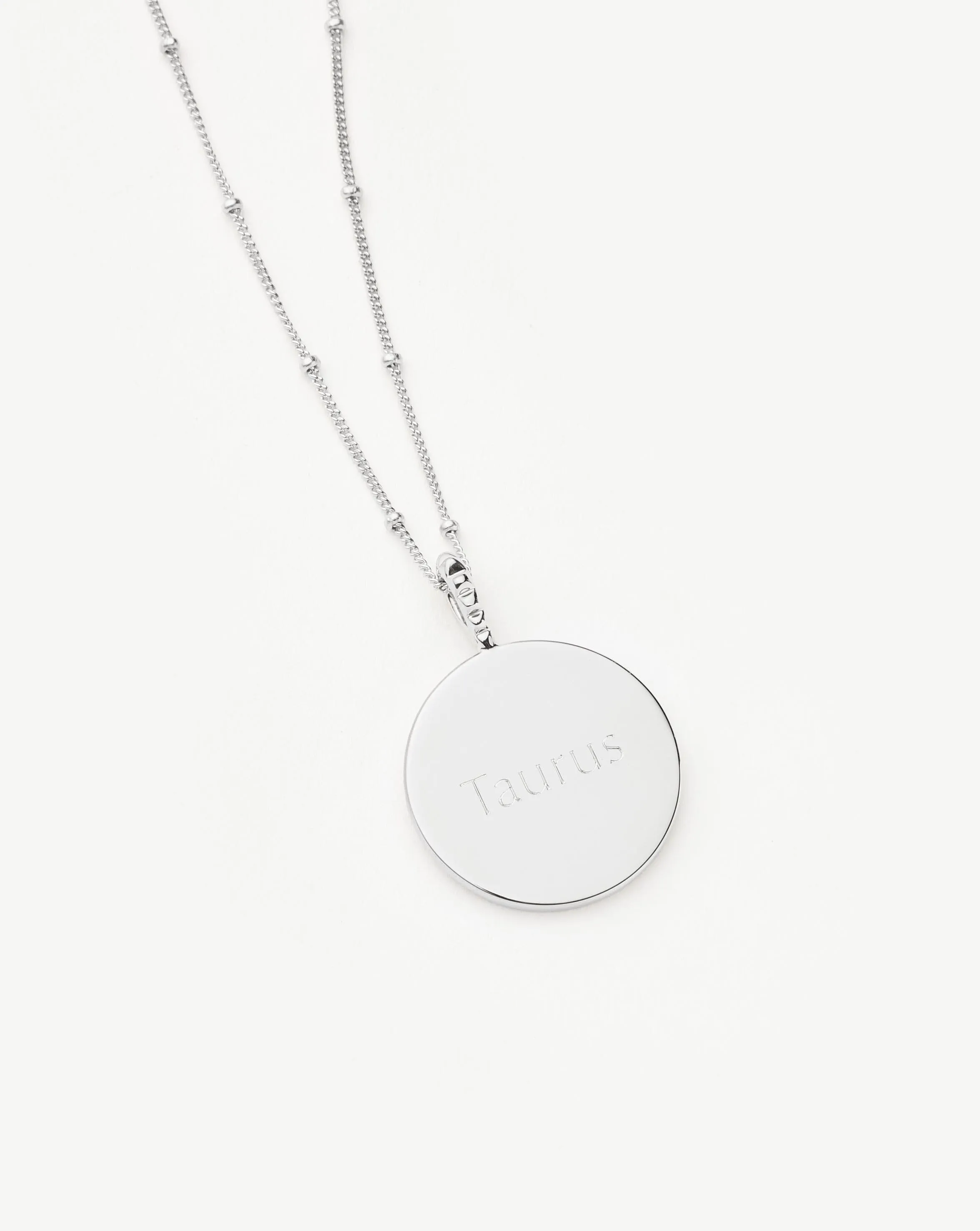 Engravable Large Round Disc Necklace