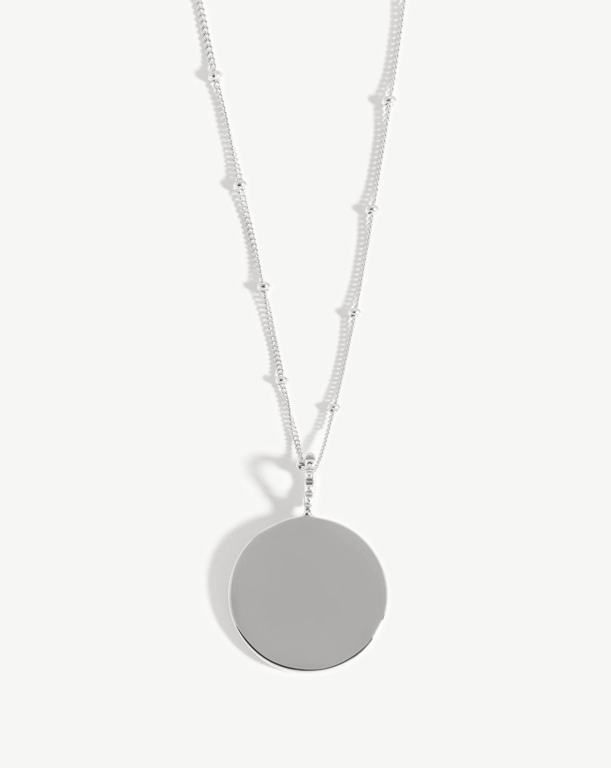 Engravable Large Round Disc Necklace