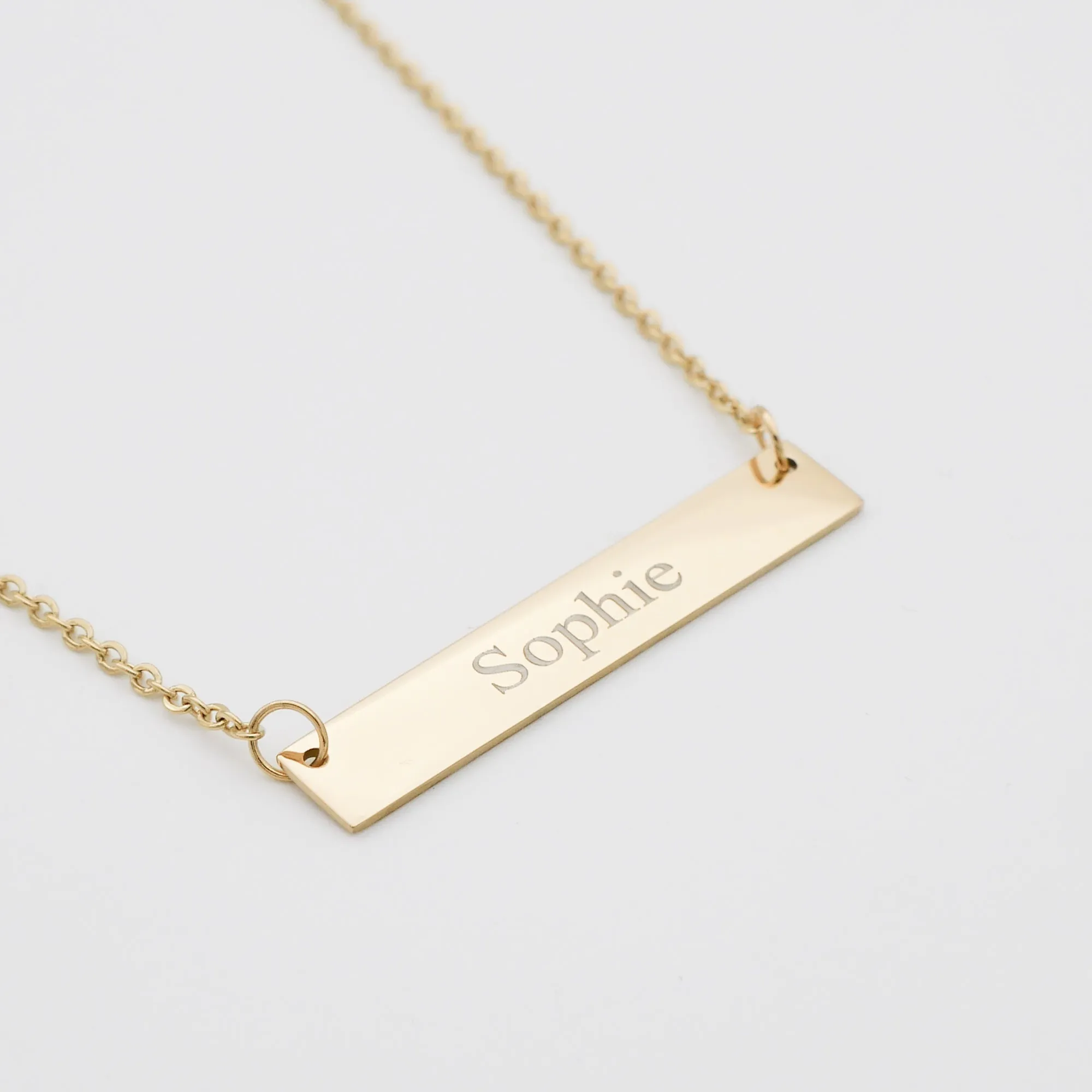 Engraved Custom Bar Necklace