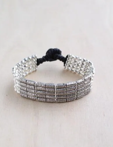 Etched Bar Premium Alloy Bracelet