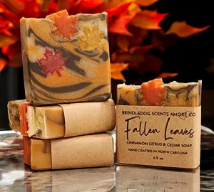 Fallen Leaves- Cinnamon Citrus & Cedar Scented Soap Bar 4-5 oz