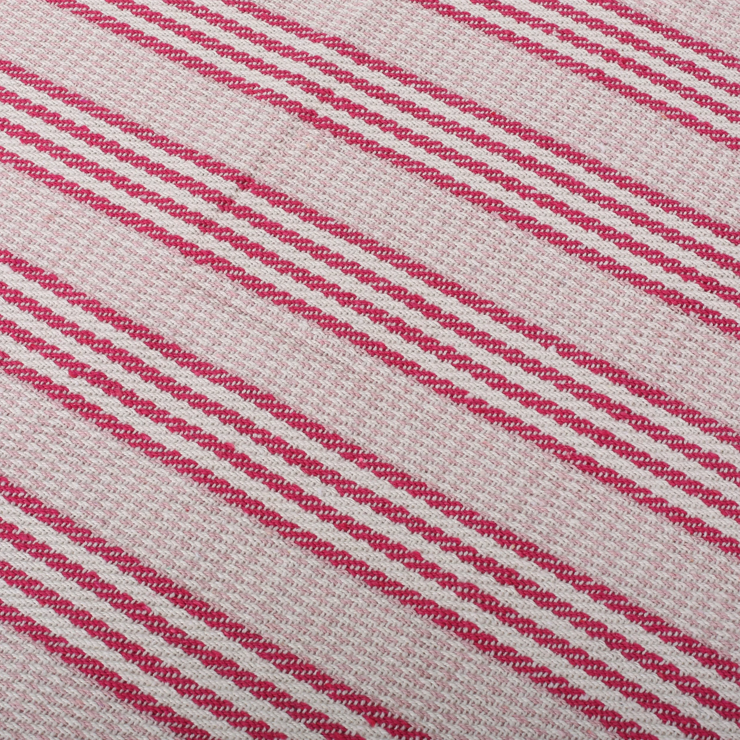 Fannie Fabric Throw Blanket, Pink and Ivory