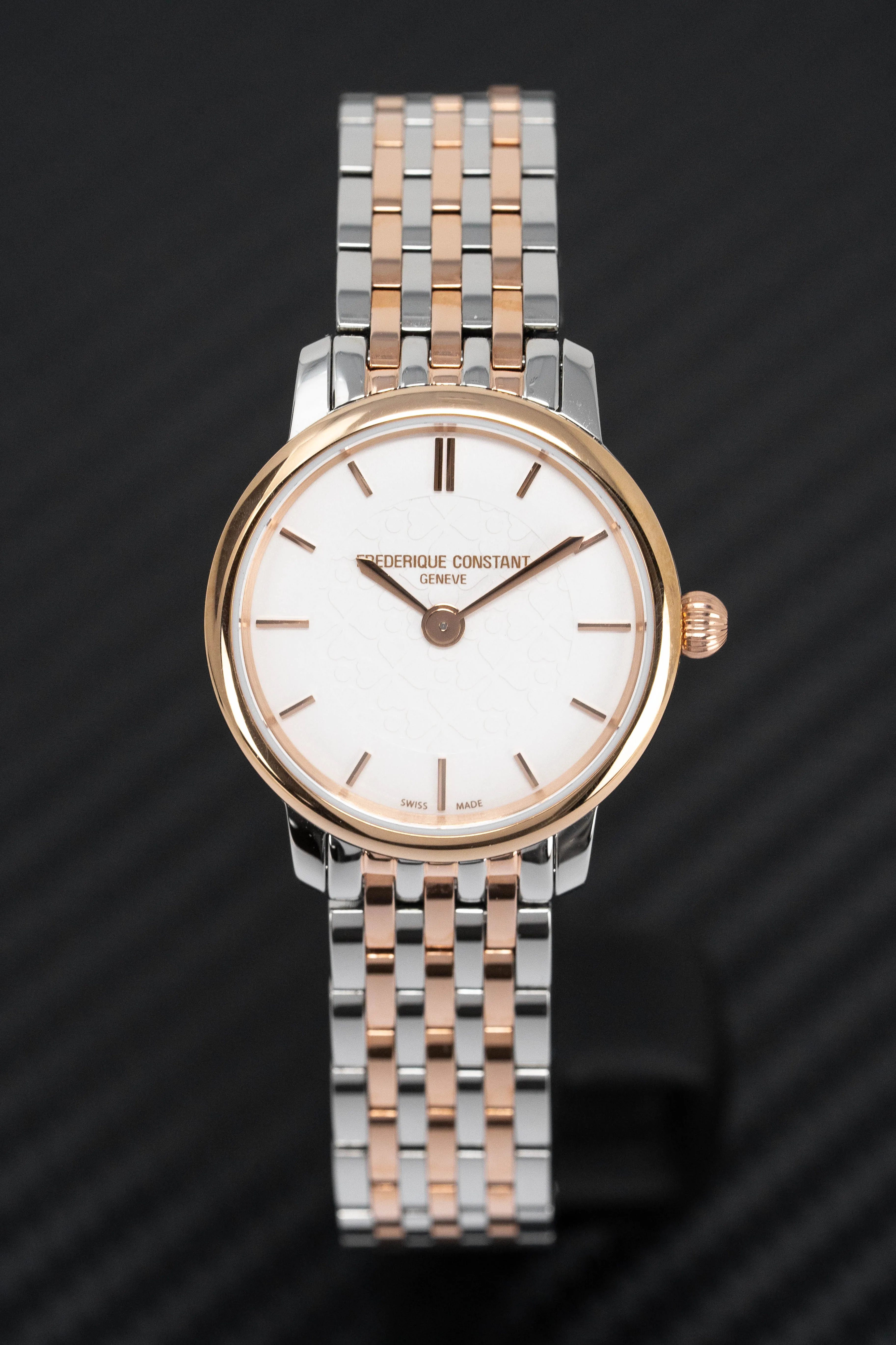 Frederique Constant Watch Ladies Classic Two-Tone Rose Gold PVD FC-200WHS2B