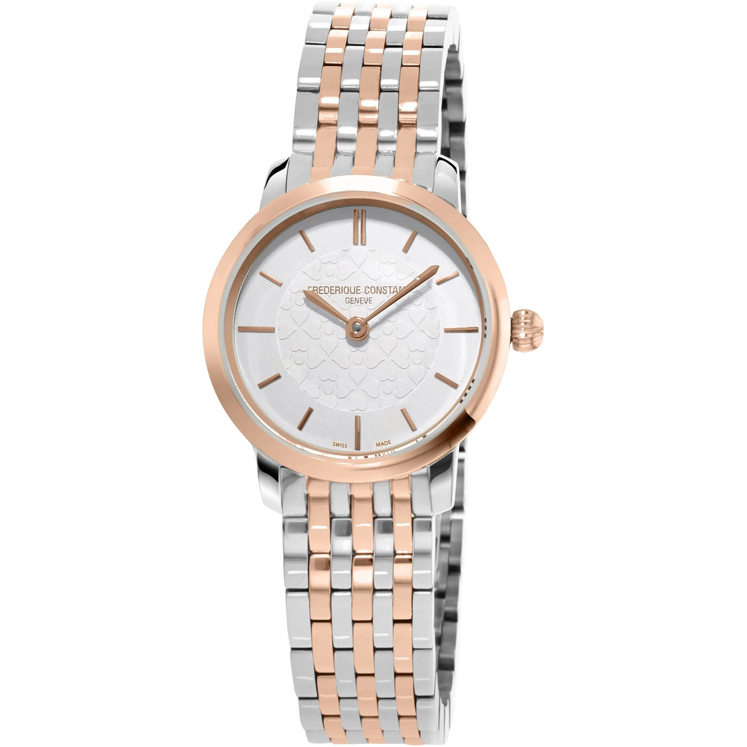 Frederique Constant Watch Ladies Classic Two-Tone Rose Gold PVD FC-200WHS2B