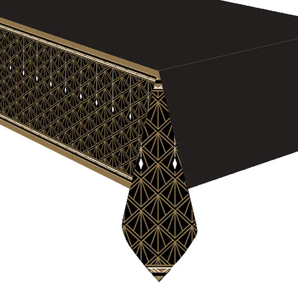 Glitz & Glam Plastic Tablecover 137cm x 260cm