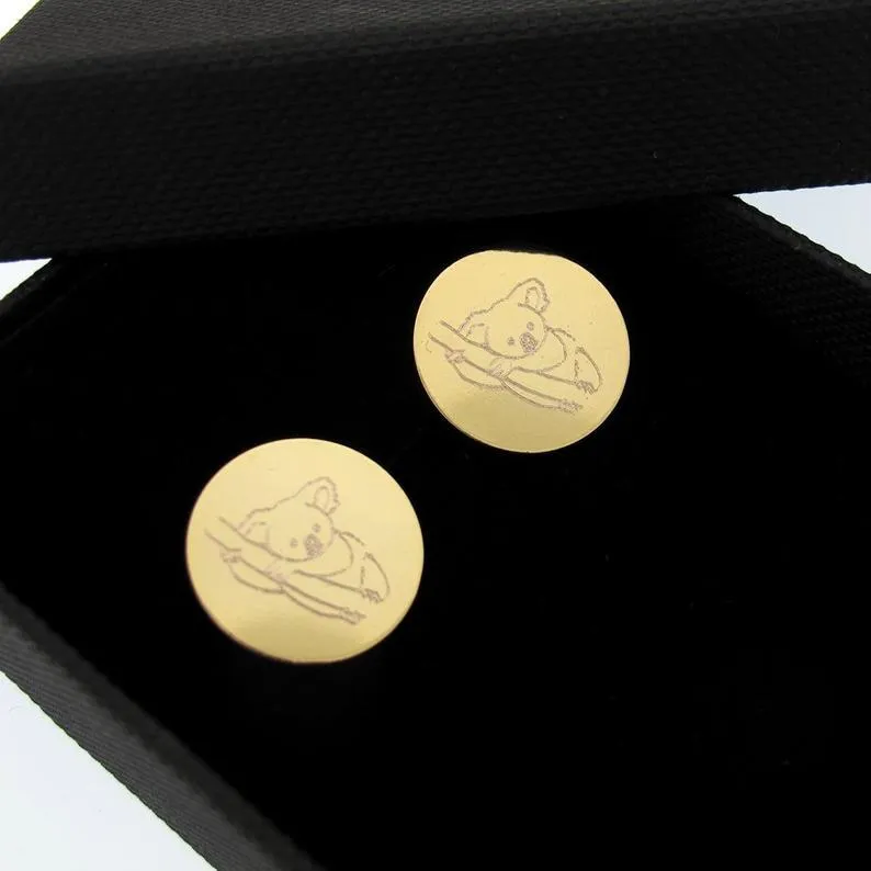 Gold Cuff Links - Groomsmen Gift