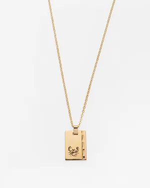 Gold Star Sign Necklace Cancer