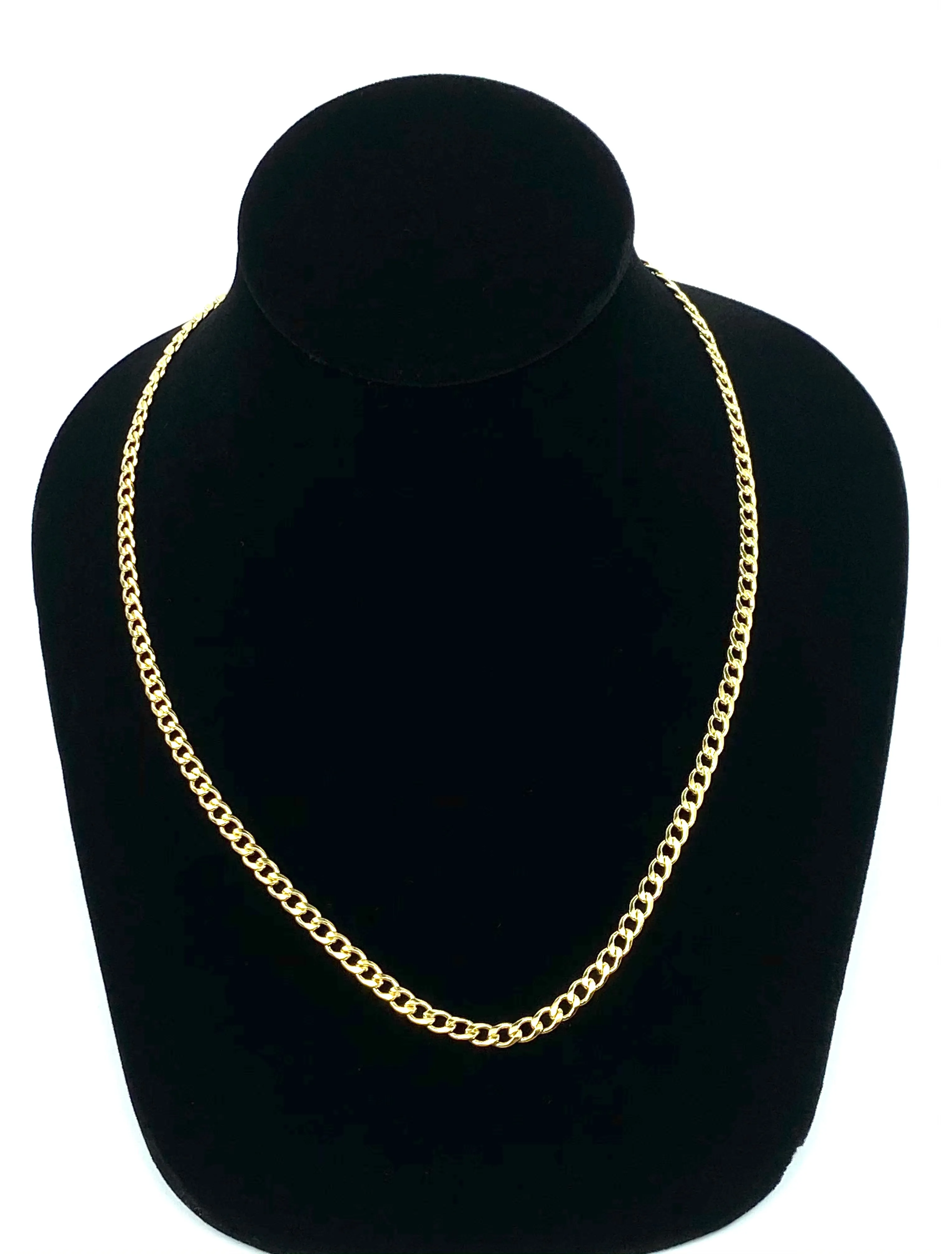 Gorgeous 14KGF 20” 4mm Cuban Curb Chain, 14KGF, 14K Gold Filled, 14K Gold Fill, Sku: S4007CHR-20