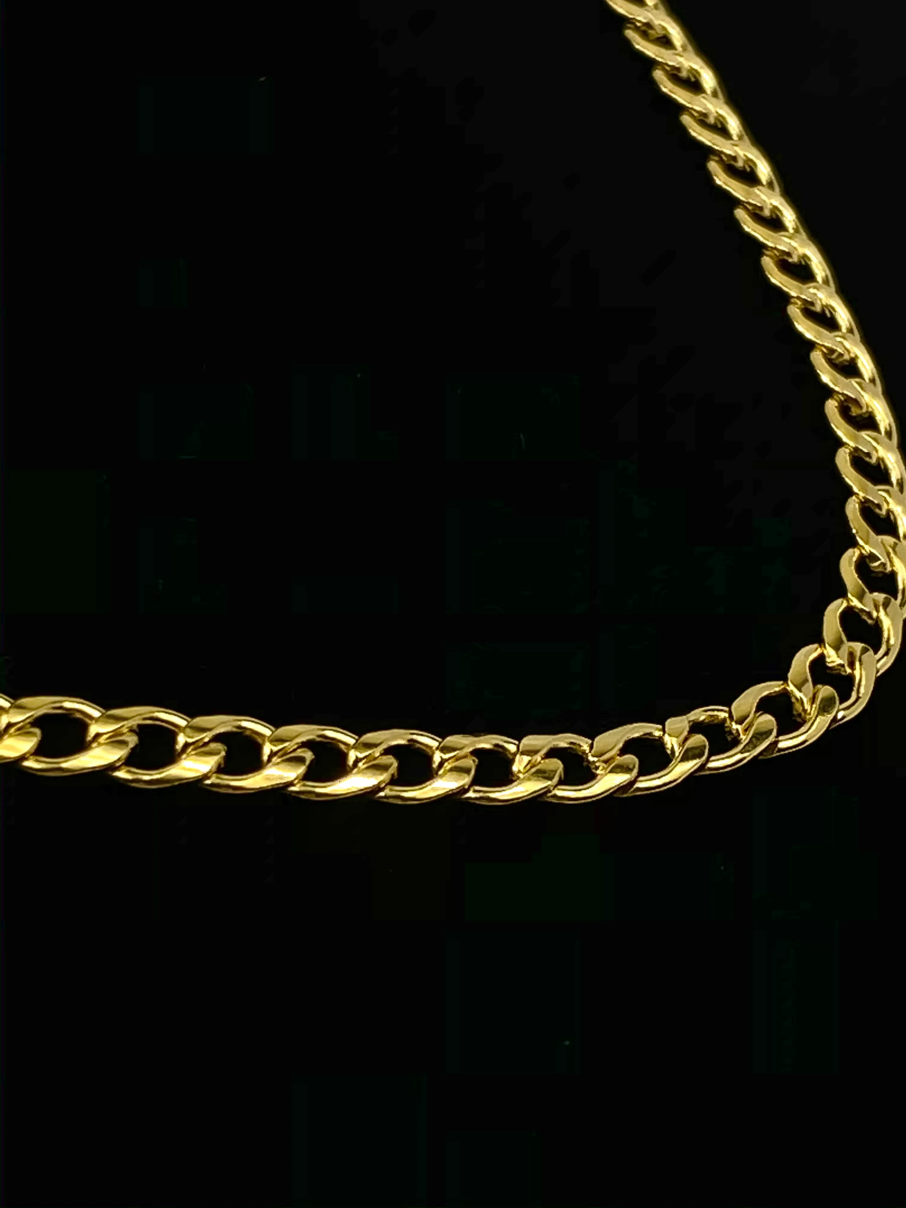 Gorgeous 14KGF 20” 4mm Cuban Curb Chain, 14KGF, 14K Gold Filled, 14K Gold Fill, Sku: S4007CHR-20