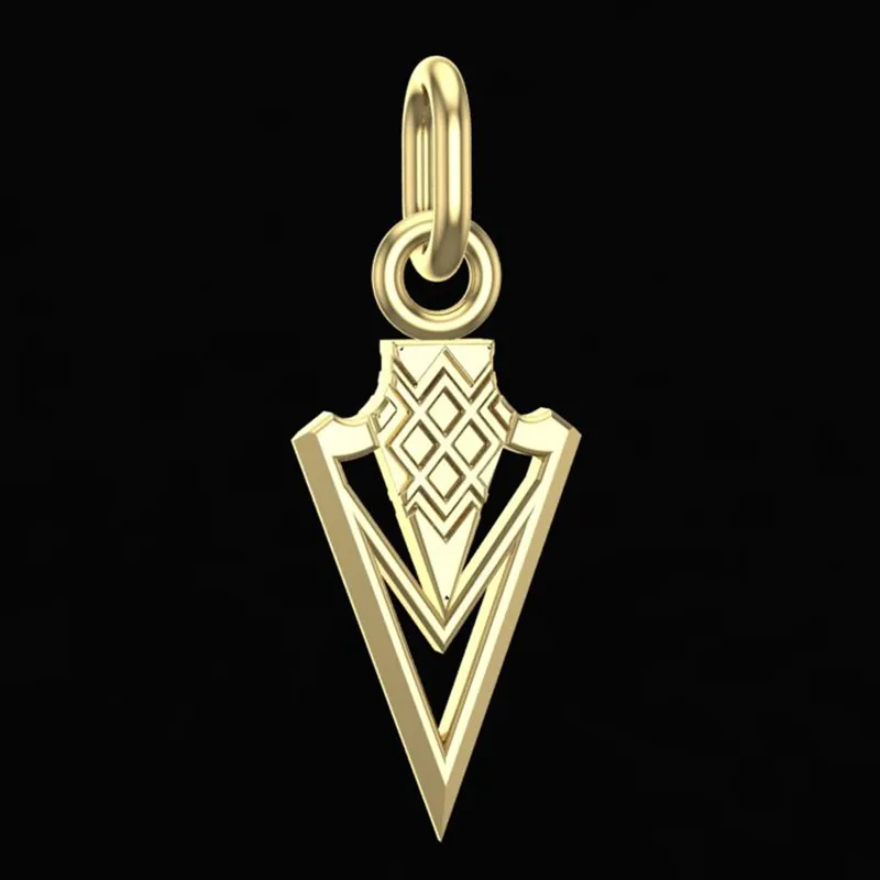 Handcrafted Miniature Gungnir Spear Pendant - Gold