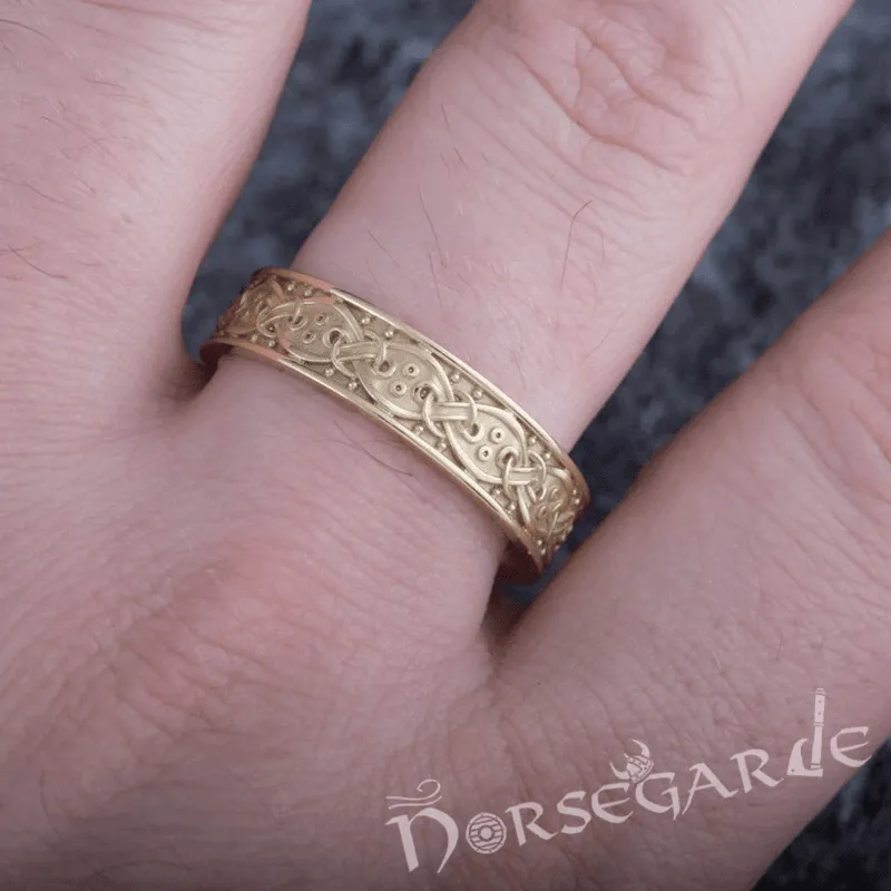 Handcrafted Norse Ornamental Band - Gold