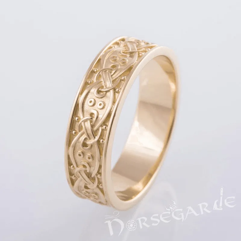 Handcrafted Norse Ornamental Band - Gold