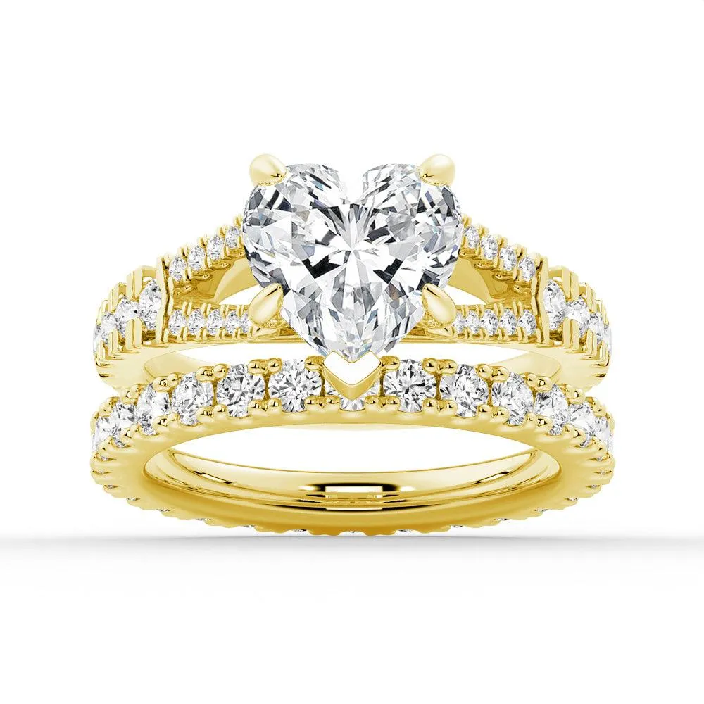 Heart Shaped Split-Shank Engagement Ring