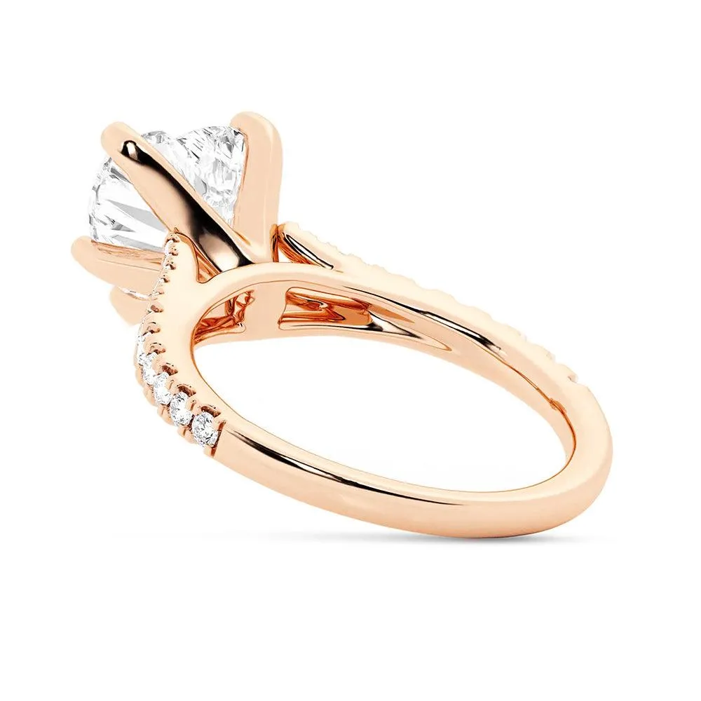 Heart Shaped Split-Shank Engagement Ring